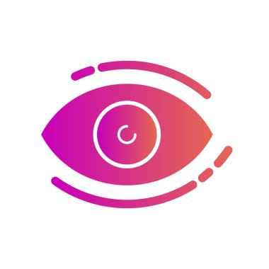  Soyut arkaplanda göz simgesi izole edildi