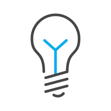 Soyut arkaplanda ampul simgesi izole edildi