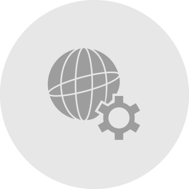 Tarayıcı ayarı simgesi soyut arkaplanda izole edildi