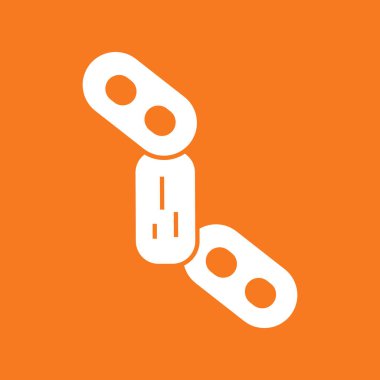 Bağlantı simgesi soyut arkaplanda izole edildi