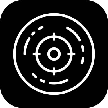 Hedef simge soyut arkaplanda izole edildi