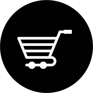  Soyut arkaplanda Trolley simgesi izole edildi