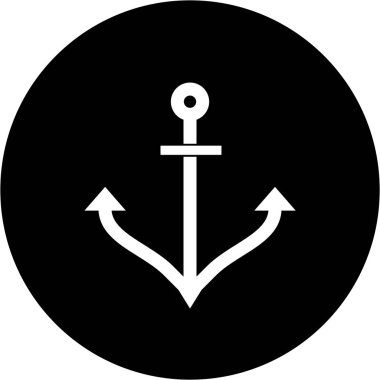 Çapa simgesi soyut arkaplanda izole edildi