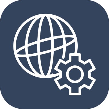 Tarayıcı ayarı simgesi soyut arkaplanda izole edildi