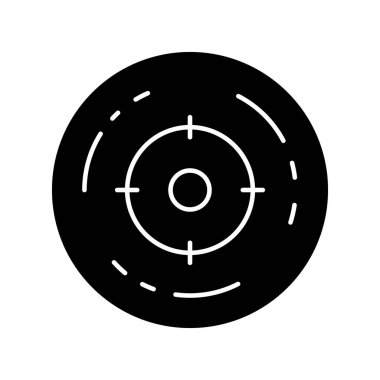 Hedef simge soyut arkaplanda izole edildi