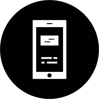 Soyut arkaplanda mobil simge izole edildi