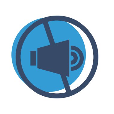 Soyut arkaplanda sessiz simge izole edildi