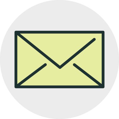 Soyut arkaplanda mesaj simgesi izole edildi