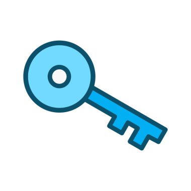 Soyut arkaplanda anahtar simgesi izole edildi