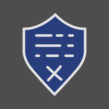 Kalkan simgesi soyut arkaplanda izole edildi