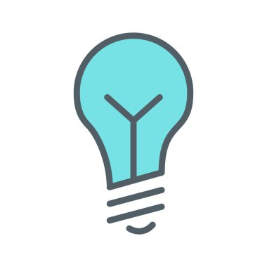 Soyut arkaplanda ampul simgesi izole edildi