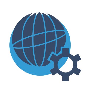 Tarayıcı ayarı simgesi soyut arkaplanda izole edildi