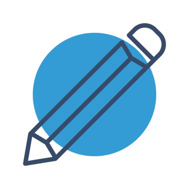 Soyut arkaplanda kalem simgesi izole edildi