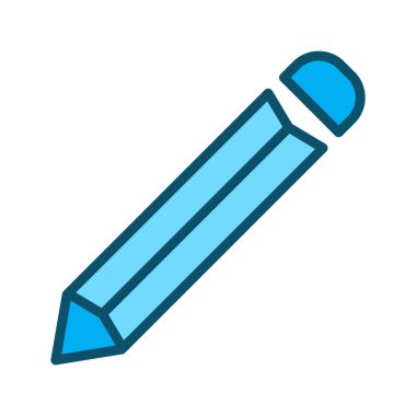 Soyut arkaplanda kalem simgesi izole edildi