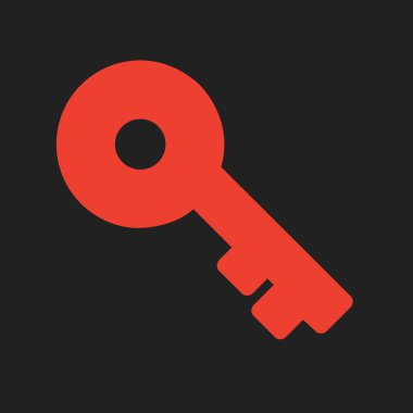 Soyut arkaplanda anahtar simgesi izole edildi