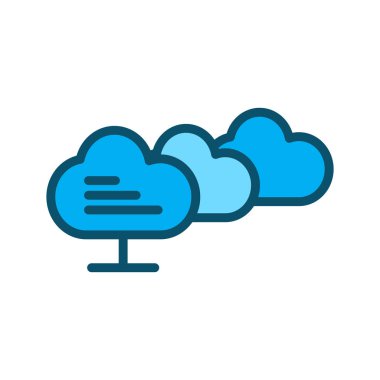  soyut arkaplanda bulut platformu simgesi izole edildi