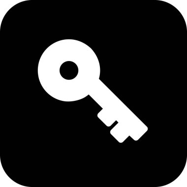 Soyut arkaplanda anahtar simgesi izole edildi