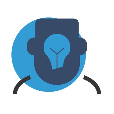 Yaratıcı Düşünme simgesi soyut arkaplanda izole edildi