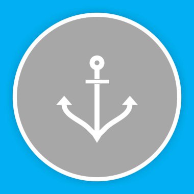 Çapa simgesi soyut arkaplanda izole edildi