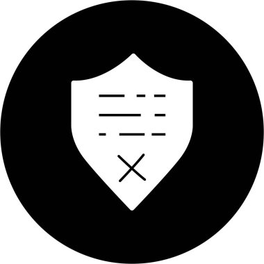 Kalkan simgesi soyut arkaplanda izole edildi