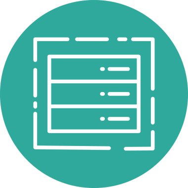 Sunucu simgesi soyut arkaplanda izole edildi