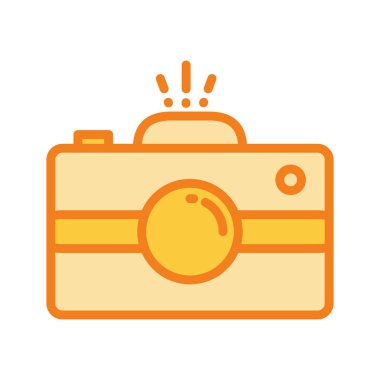 Kamera simgesi soyut arkaplanda izole edildi