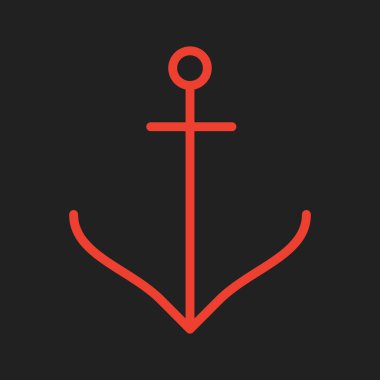 Çapa simgesi soyut arkaplanda izole edildi