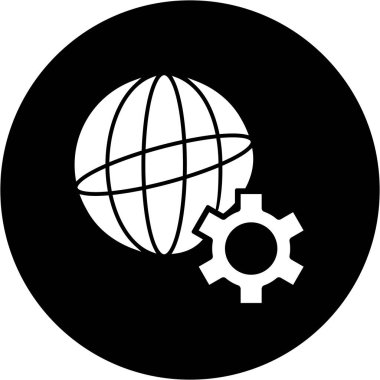 Tarayıcı ayarı simgesi soyut arkaplanda izole edildi