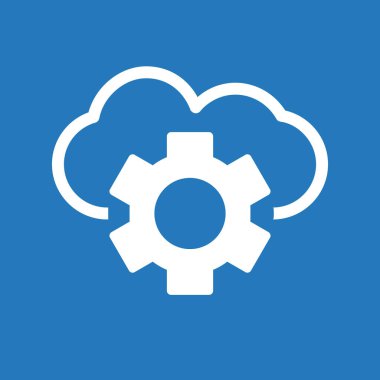 soyut arkaplanda bulut ayarı simgesi izole edildi