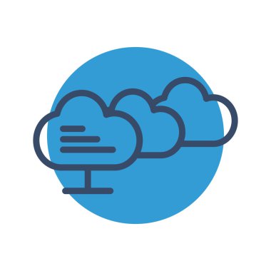  soyut arkaplanda bulut platformu simgesi izole edildi