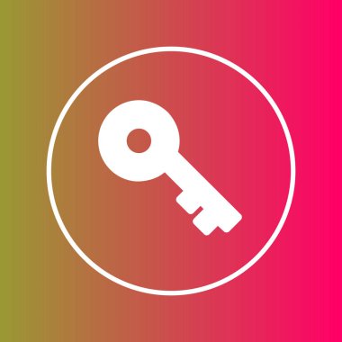 Soyut arkaplanda anahtar simgesi izole edildi