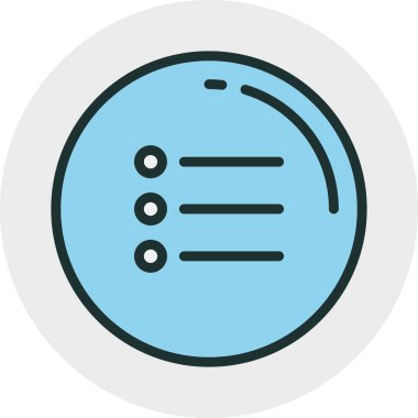  Soyut arkaplanda menü simgesi izole edildi