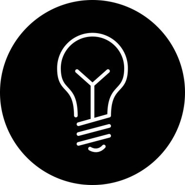 Soyut arkaplanda ampul simgesi izole edildi