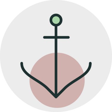 Çapa simgesi soyut arkaplanda izole edildi