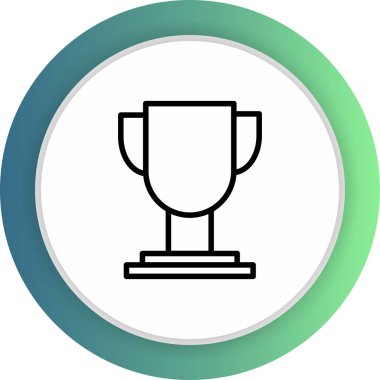 Kupa kazananı simgesi soyut arkaplanda izole