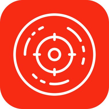 Hedef simge soyut arkaplanda izole edildi