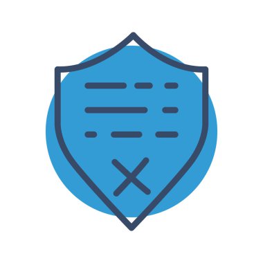 Kalkan simgesi soyut arkaplanda izole edildi