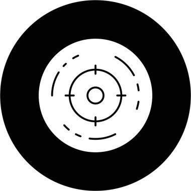 Hedef simge soyut arkaplanda izole edildi