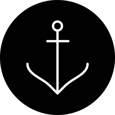 Çapa simgesi soyut arkaplanda izole edildi