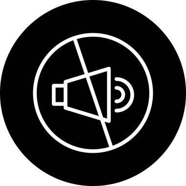 Soyut arkaplanda sessiz simge izole edildi