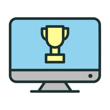 Önde gelen ödül simgesi soyut arkaplanda izole edildi