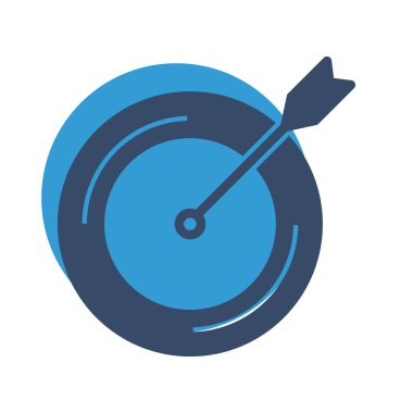 Hedef simgesi soyut arkaplanda izole edildi