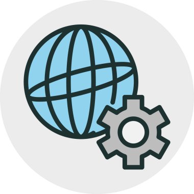 Tarayıcı ayarı simgesi soyut arkaplanda izole edildi