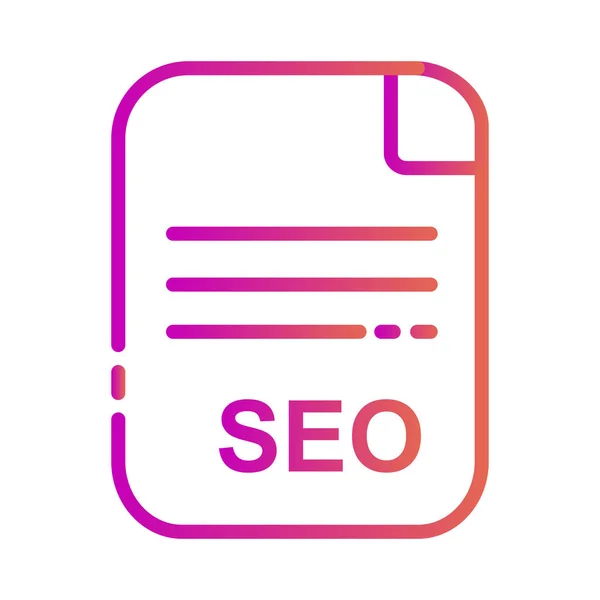 Seo fájl ikon elszigetelt elvont háttér — Stock Vector