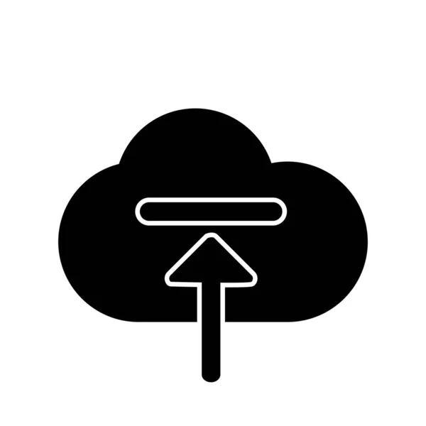 Ícone Cloud Up isolado em fundo abstrato —  Vetores de Stock