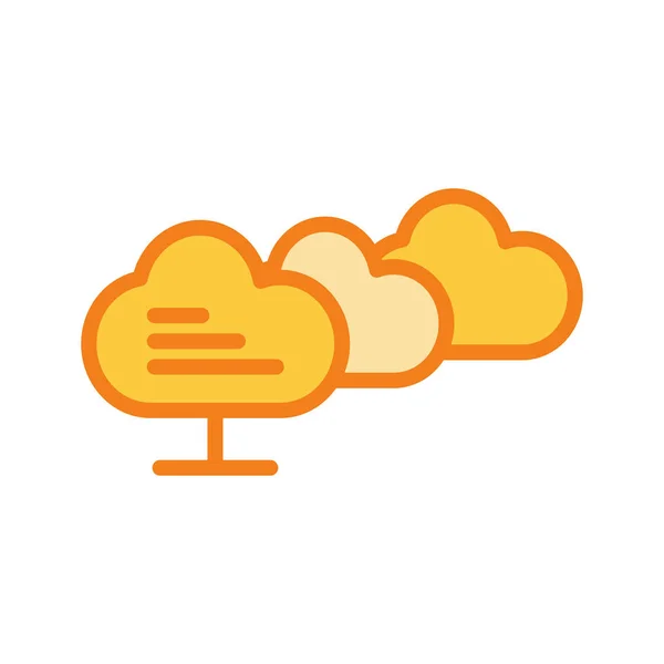 Nube icono de la plataforma aislado en fondo abstracto — Archivo Imágenes Vectoriales