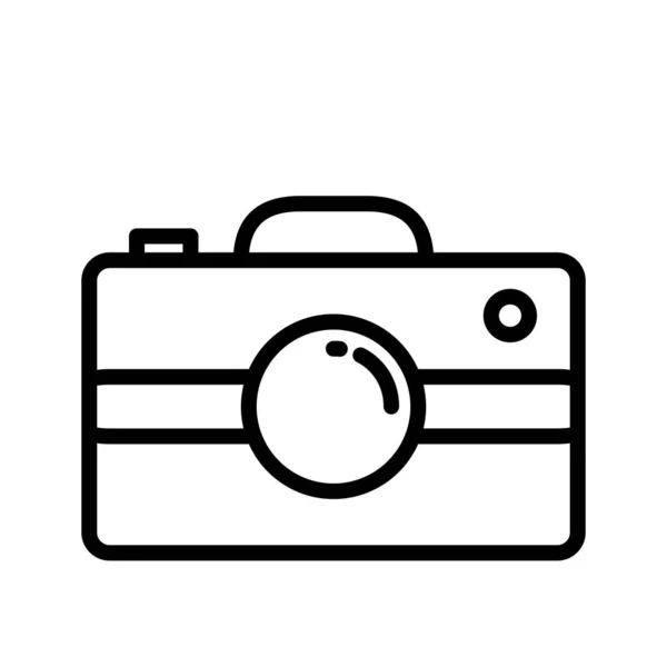 Icono de cámara aislado sobre fondo abstracto — Vector de stock