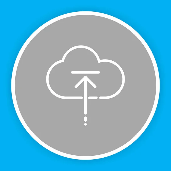 Icono Cloud Up aislado sobre fondo abstracto — Vector de stock