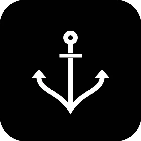 Icona di ancoraggio isolata su sfondo astratto — Vettoriale Stock