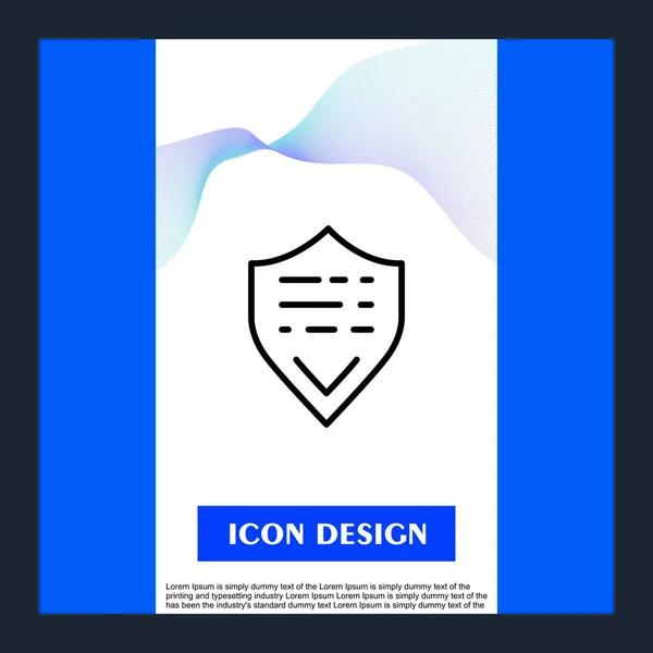 Icono de escudo aislado sobre fondo abstracto — Vector de stock